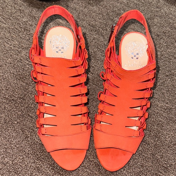 Vince Camuto Shoes - Stylish Coral Red Vince Camino Women's Sandals